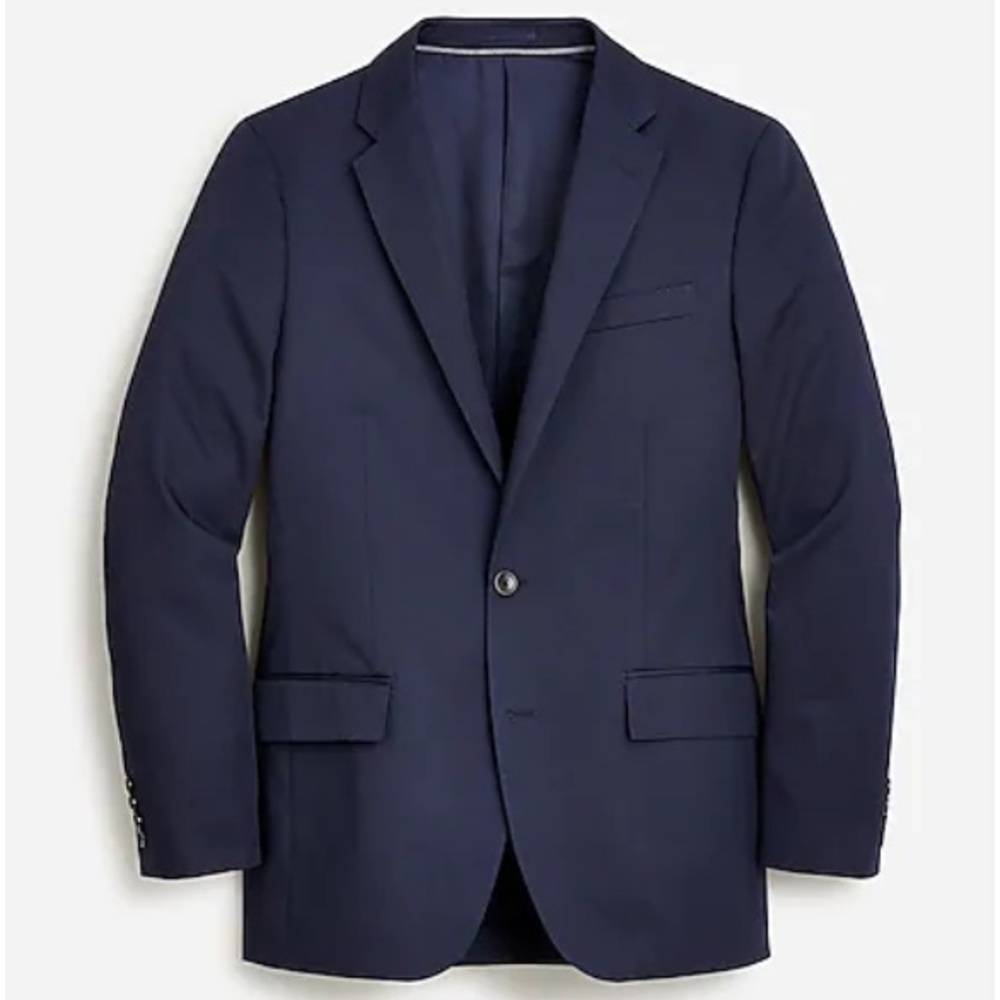 J. Crew Slim Fit Unlined Blazer: Navy Blue, Size Small
